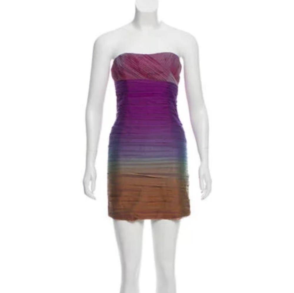 Multicolor Alice + Olivia ombré silk dress